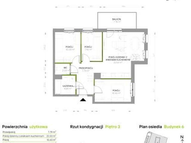 Mieszkanie 64,8m²