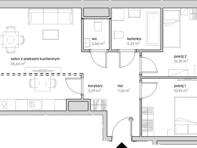 Mieszkanie 64,9m²