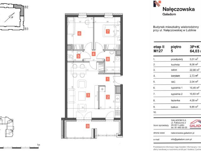 Mieszkanie 64m²