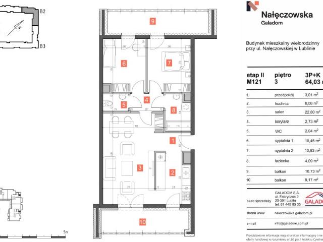 Mieszkanie 64m²