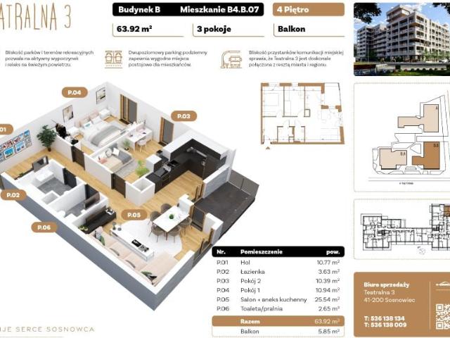 Mieszkanie 64m²