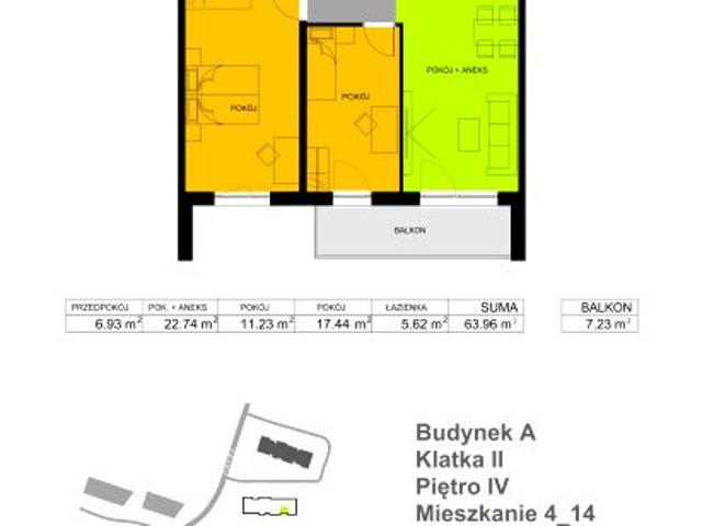 Mieszkanie 64m²