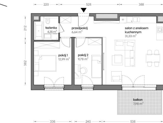 Mieszkanie 65,1m²