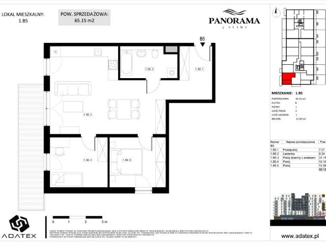 Mieszkanie 65,2m²