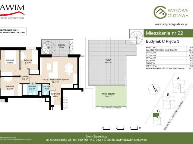Mieszkanie 65,2m²