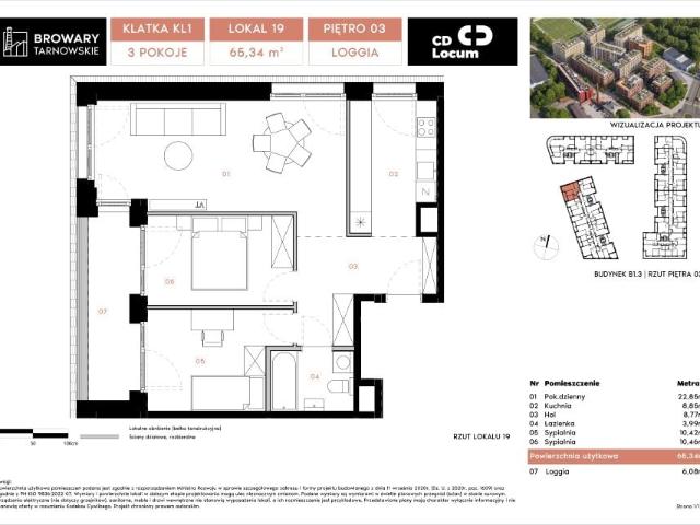 Mieszkanie 65,3m²