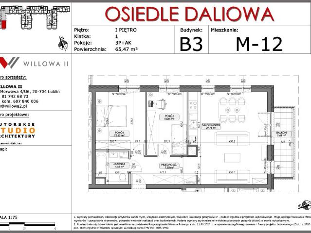 Mieszkanie 65,5m²