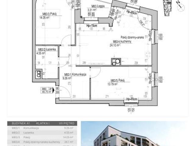 Mieszkanie 65,8m²