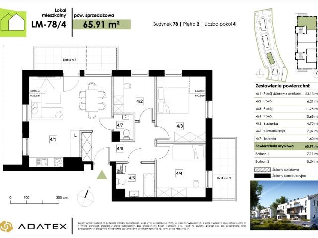 Mieszkanie 65,9m²