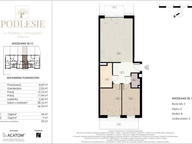 Mieszkanie 66,3m²