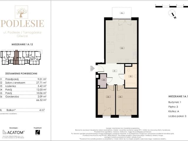 Mieszkanie 66,3m²