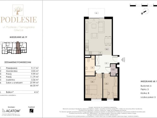 Mieszkanie 66,4m²