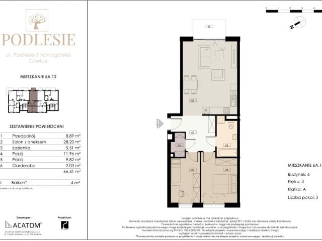Mieszkanie 66,4m²