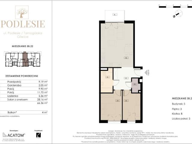 Mieszkanie 66,4m²