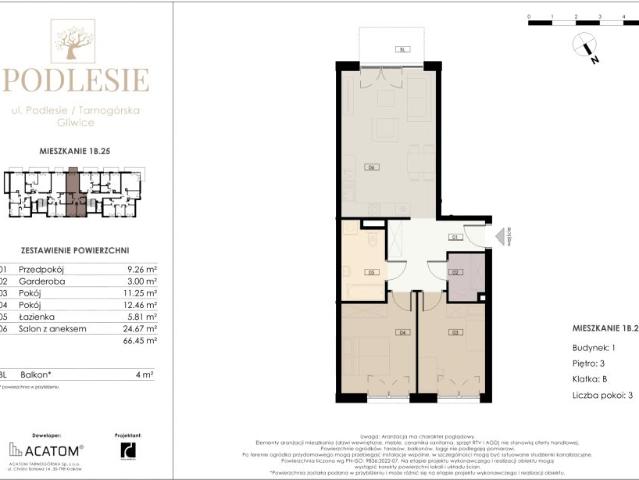 Mieszkanie 66,5m²