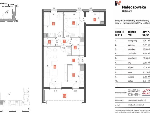 Mieszkanie 66,6m²