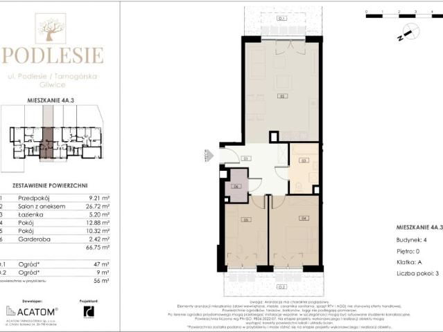 Mieszkanie 66,8m²