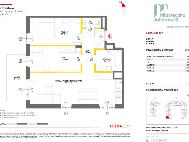 Mieszkanie 67,3m²