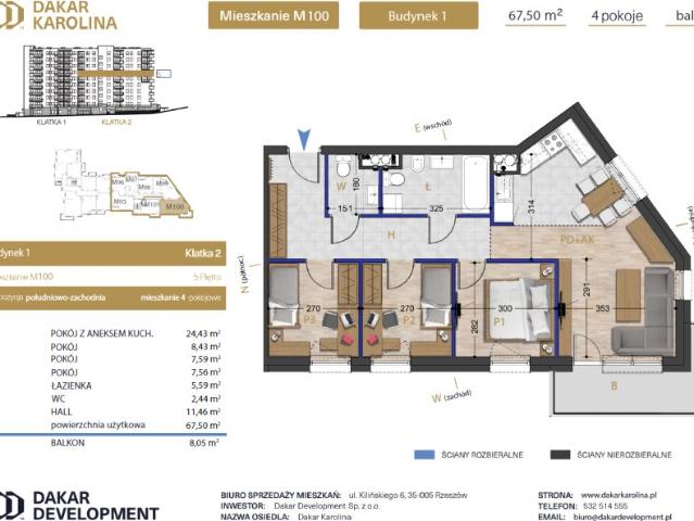 Mieszkanie 67,5m²
