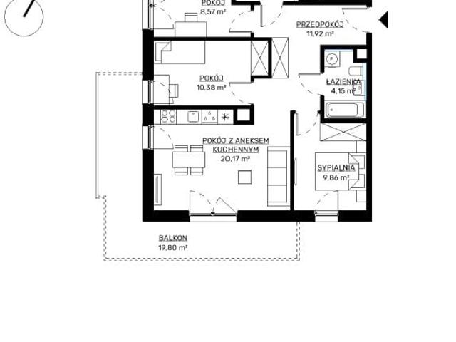 Mieszkanie 67,9m²