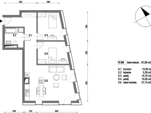 Mieszkanie 67m²
