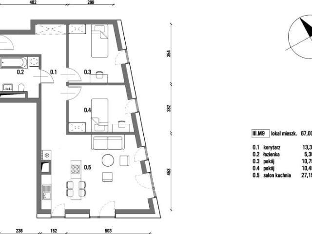 Mieszkanie 67m²