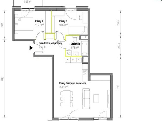 Mieszkanie 68,3m²