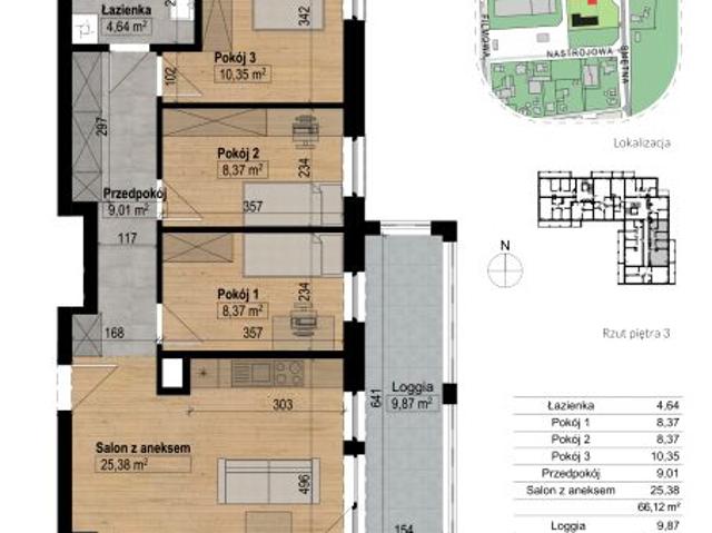 Mieszkanie 68,5m²