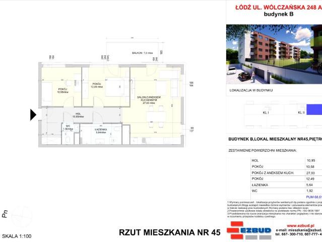 Mieszkanie 68,6m²