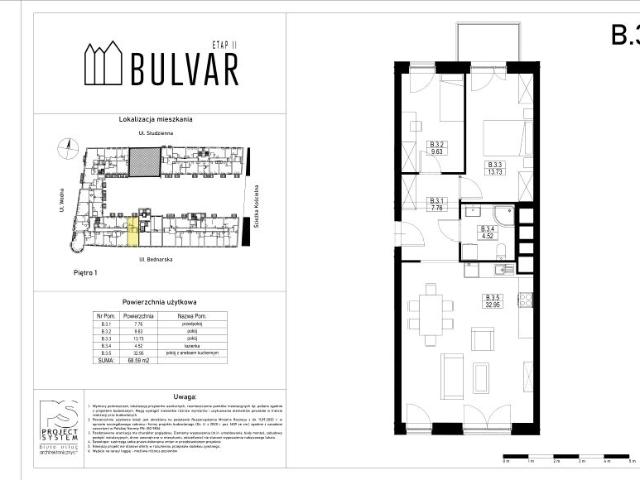 Mieszkanie 68,6m²