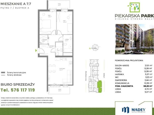 Mieszkanie 68,8m²