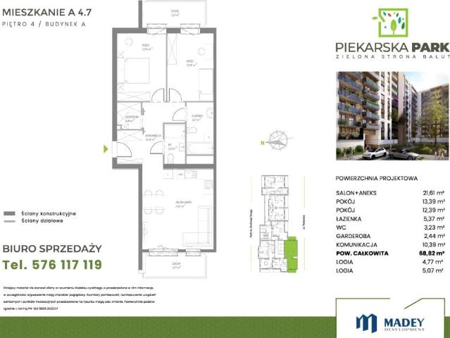 Mieszkanie 68,8m²