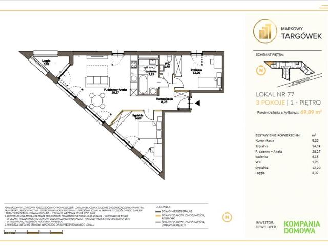 Mieszkanie 70,1m²