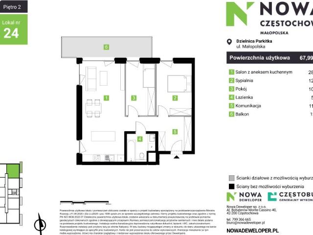 Mieszkanie 68m²