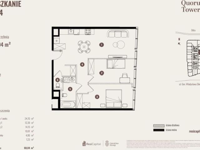 Mieszkanie 68m²