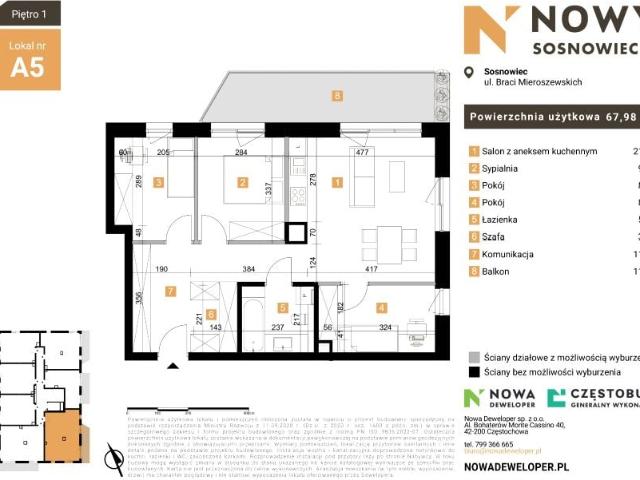Mieszkanie 68m²