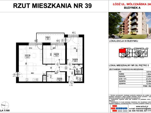 Mieszkanie 69,6m²