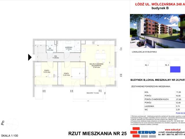 Mieszkanie 69,6m²