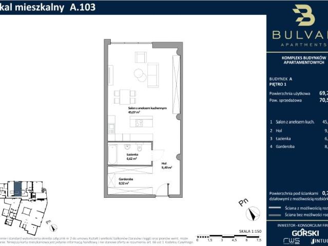 Mieszkanie 69,7m²