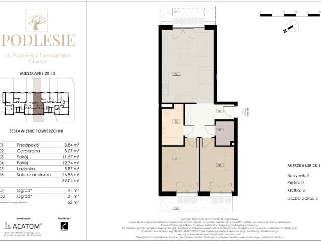Mieszkanie 69m²
