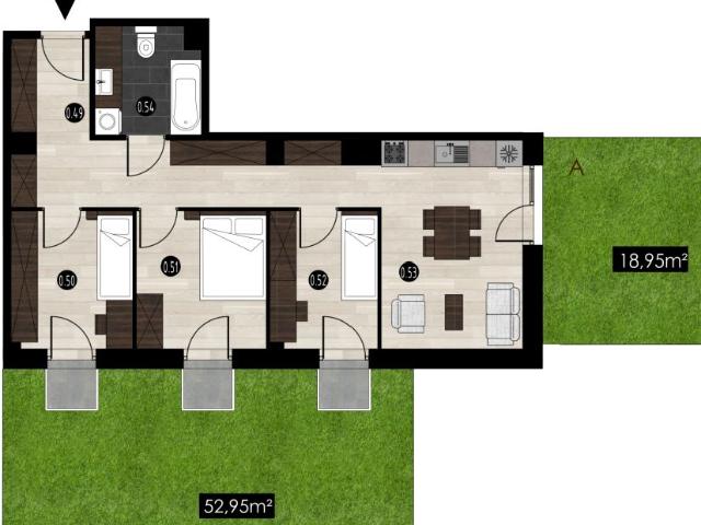 Mieszkanie 61,1m²