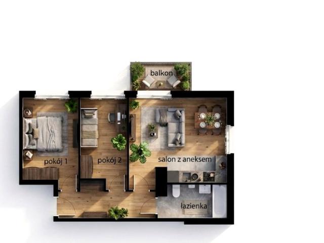 Mieszkanie 60,39 m², Wrocław