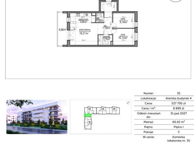 Mieszkanie 60,4m²