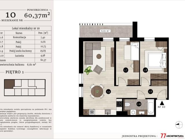 Mieszkanie 60,4m²