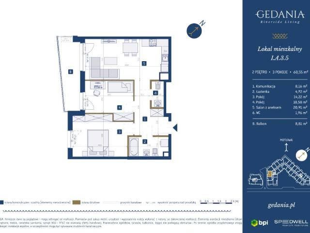 Mieszkanie 60,6m²