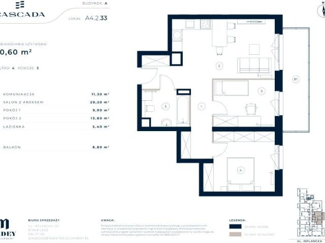 Mieszkanie 60,6m²