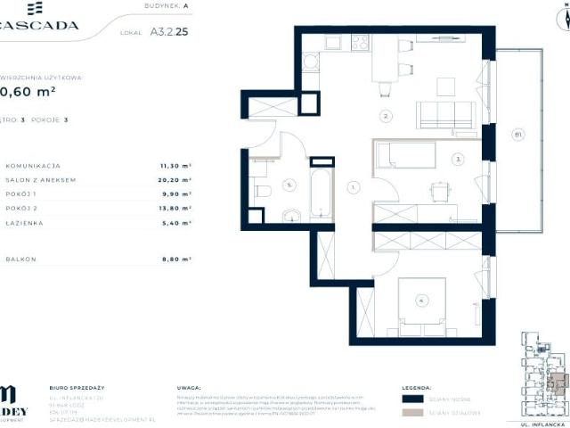 Mieszkanie 60,6m²