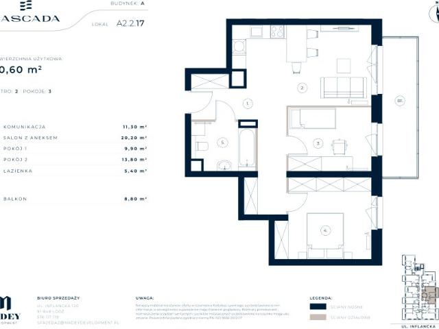 Mieszkanie 60,6m²