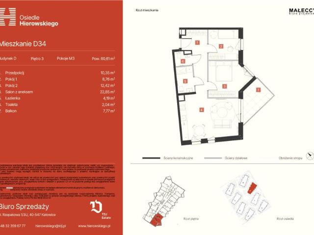 Mieszkanie 60,6m²