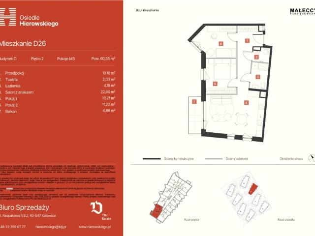 Mieszkanie 60,6m²